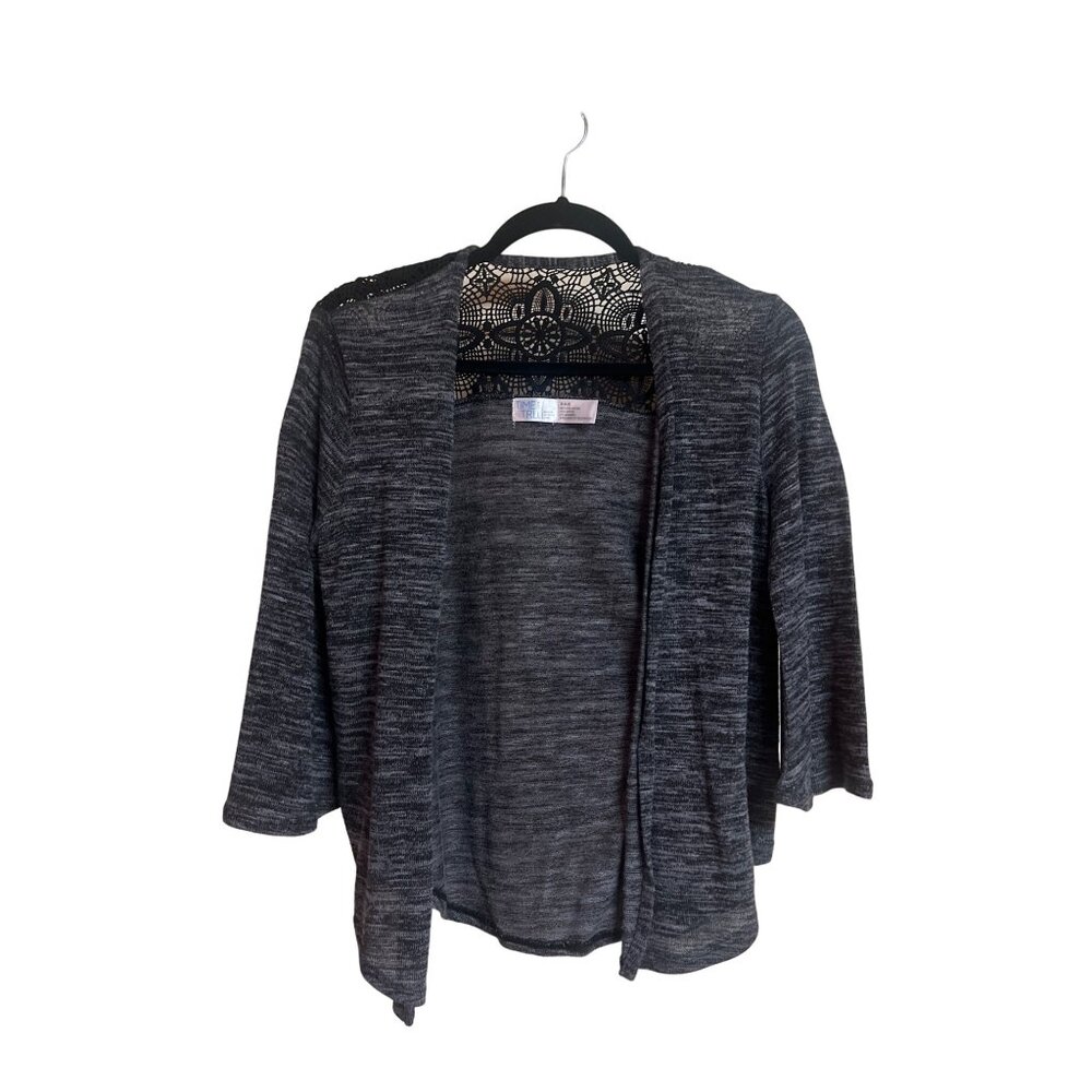 Time and Tru Small Gray Open Front Cardigan